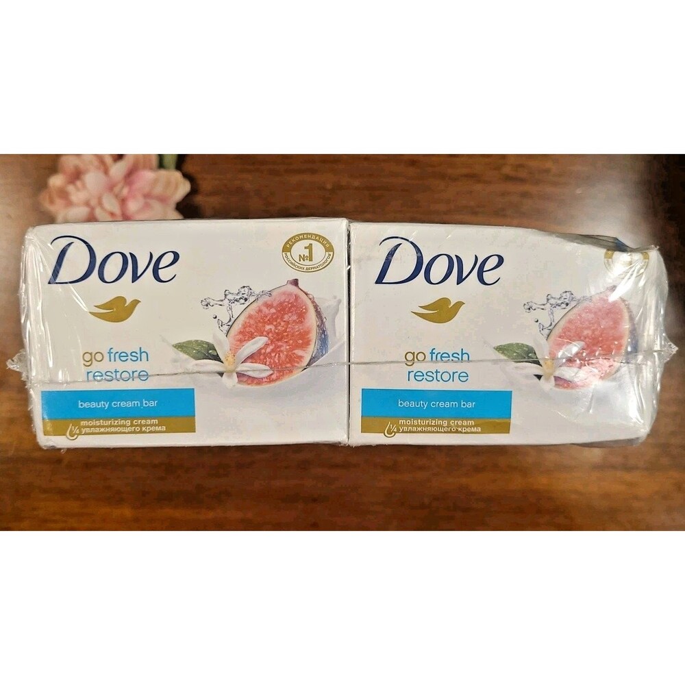 SHELFWARE (12) Dove Go Fresh Restore Bar Soap with Blue Fig and Orange Blossom